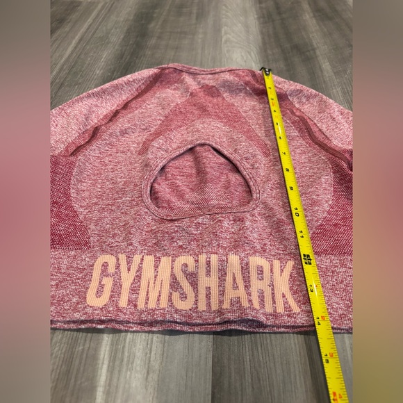 Gymshark Maroon Long Sleeve Top Size Medium - Picture 4 of 6